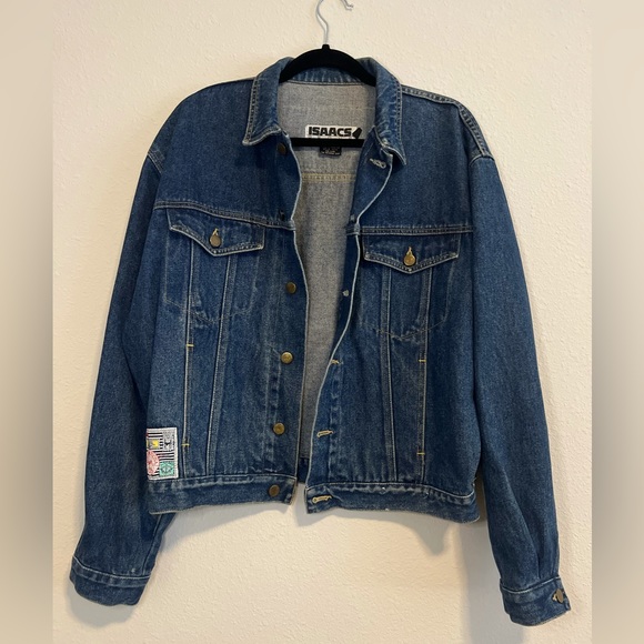 Vintage Y2K Postcard Patch Denim Jacket - Picture 3 of 16